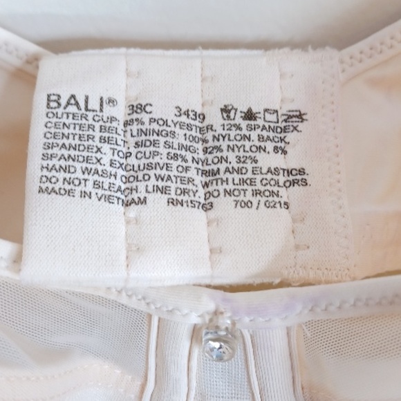 Bali 3439 Soft Cup Underwire, Smooth and Seamless. Cream 38C - Picture 4 of 13